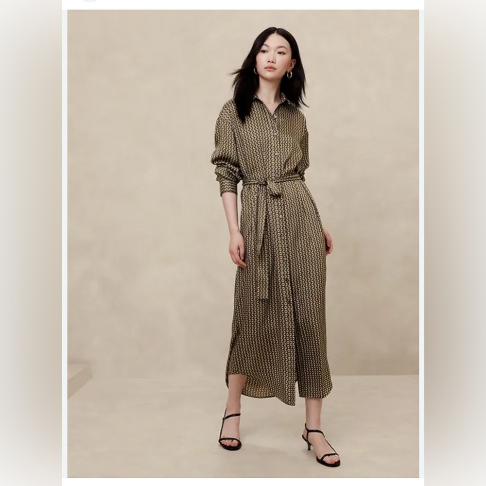 Banana Republic Factory Tie-Waist Maxi Shirtdress